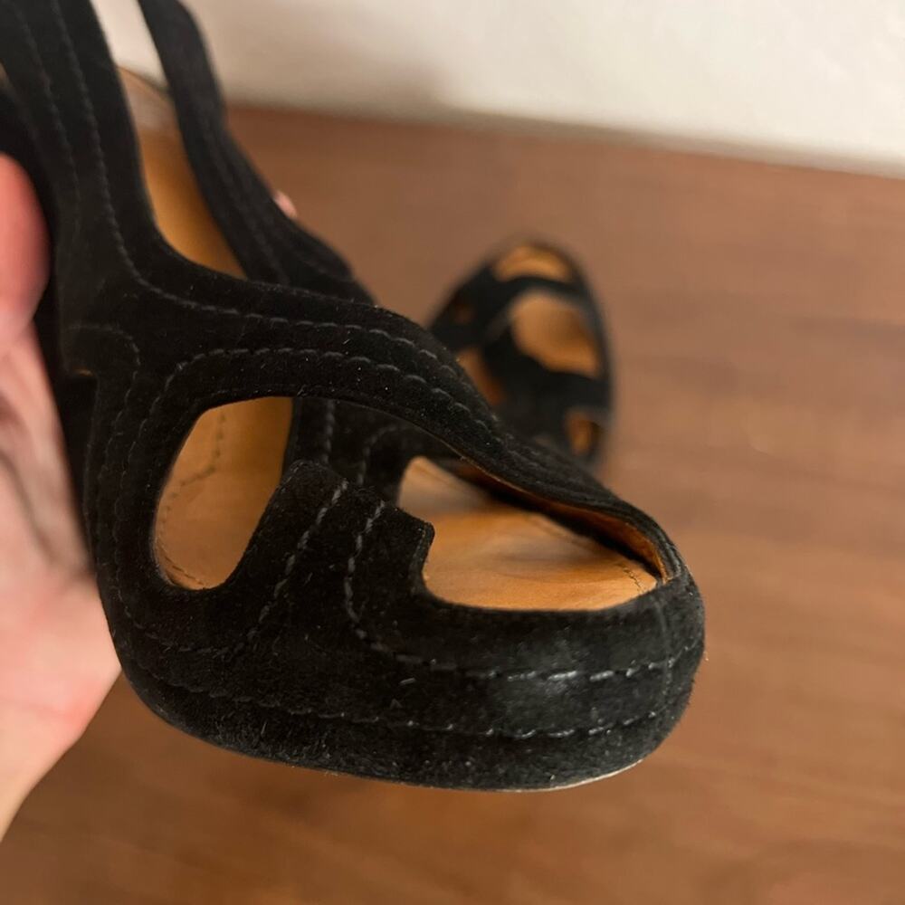 Women’s Givenchy Black Strappy Suede Open-Toe Heels Size 6 - Picture 5 of 8